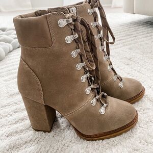 New! - Giani Bini Woman’s Lace Up Tan Boot - Size 7.5